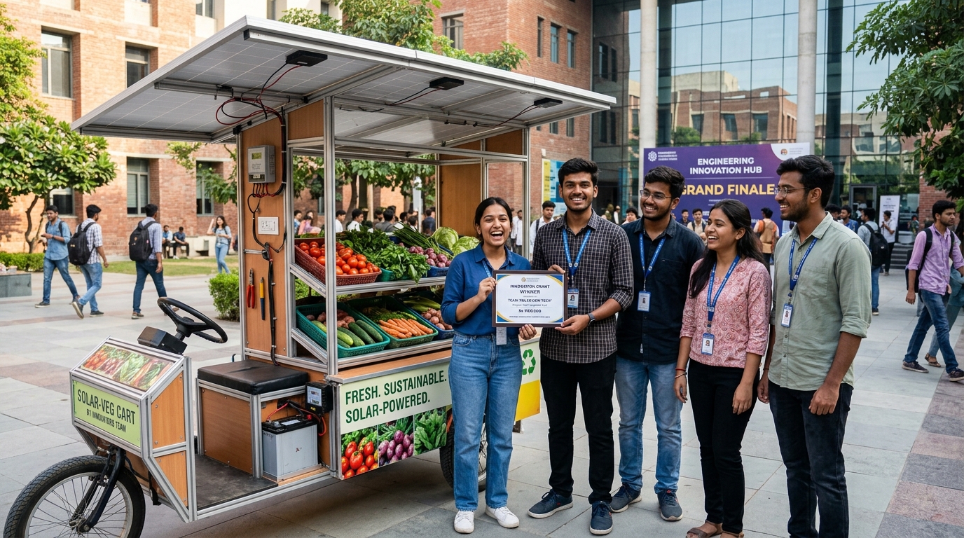 SSIP Grant: ₹1,90,000/- Awarded for 'Vegetable Vending E-Kart'